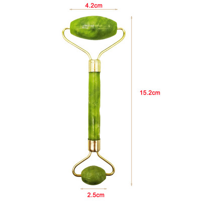 Natūralus Jade Roller Guasha Skin Screper veido rinkinys Veido akmuo stangrina veidą senėjimą stabdantis paburkimas akių masažuoklis kaklui nuo raukšlių