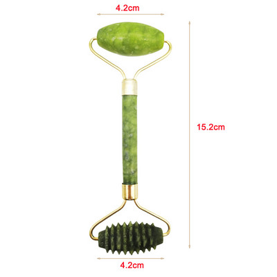 Natūralus Jade Roller Guasha Skin Screper veido rinkinys Veido akmuo stangrina veidą senėjimą stabdantis paburkimas akių masažuoklis kaklui nuo raukšlių