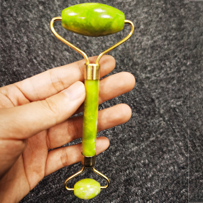 Natūralus Jade Roller Guasha Skin Screper veido rinkinys Veido akmuo stangrina veidą senėjimą stabdantis paburkimas akių masažuoklis kaklui nuo raukšlių