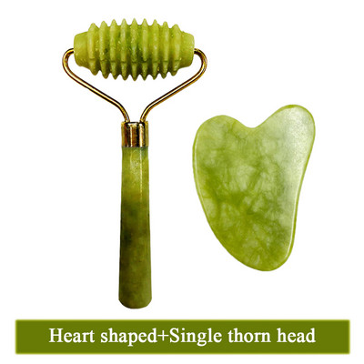 Natūralus ritininis masažuoklis veidui Gua sha Jade ritininis masažas grandiklis Veido guašas liekninantis kūno odos priežiūra pakeliantis guašos įrankiai