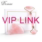 VIP VEZA ZA Gua Sha Roller roller od prirodnog ružičastog kvarca