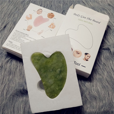aukštos kokybės kvarcinis nefrito masažuoklis veidui kūno senėjimą stabdantis natūralaus akmens gvašos grandiklis masažo įrankiai