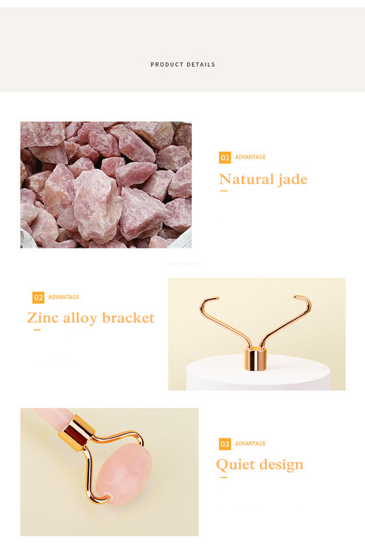 visokokvalitetni valjkasti masažer od kvarcnog žada za lice, tijelo protiv starenja, prirodni kamen Guasha strugalica alati za masažu