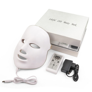 7 Χρώματα Led Facial Mask Beauty Skin Care Αναζωογόνηση ρυτίδων ακμή Αφαίρεση προσώπου Beauty Therapy Whitening Tighten Instrument