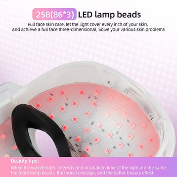 1500mah 7Colors LED Facial Mask Photon Therapy Αναζωογόνηση δέρματος κατά της ακμής αφαίρεση ρυτίδων Skin Care Mask Skin Brightening