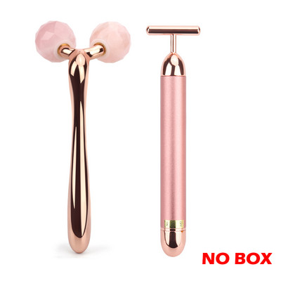 3D Face Lift Masszírozó 24k Arany Arc Lift Bar Jade Roller arcmasszázs Guasha Board Természetes Rózsakvarc Szépség Bőreszközök