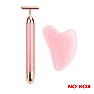 3D Face Lift Masszírozó 24k Arany Arc Lift Bar Jade Roller arcmasszázs Guasha Board Természetes Rózsakvarc Szépség Bőreszközök