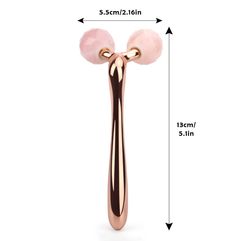 3D Face Lift Masszírozó 24k Arany Arc Lift Bar Jade Roller arcmasszázs Guasha Board Természetes Rózsakvarc Szépség Bőreszközök