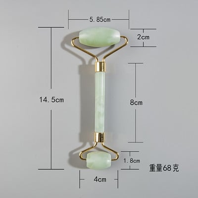 Roller masažer od prirodnog žada za valjak za lice Gua Sha Masažer od kamena žada za lice protiv bora Lift za uljepšavanje lica Alat za njegu kože