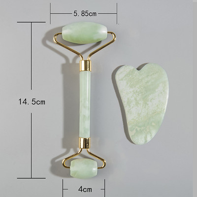 Roller masažer od prirodnog žada za valjak za lice Gua Sha Masažer od kamena žada za lice protiv bora Lift za uljepšavanje lica Alat za njegu kože