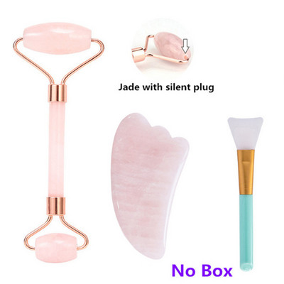 Jade Roller Natural Rose Quartz Gua Sha Set Facial Body Massager Valjak Jade Stone Stone Set za masažu Face Lifting Beauty Massage Tools