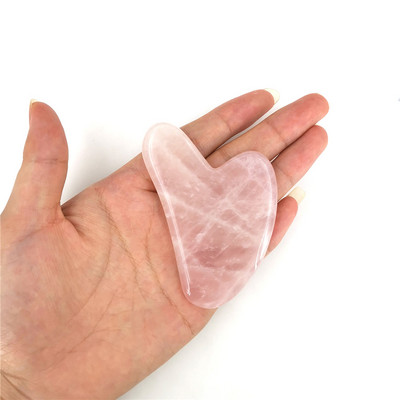 Cuarț trandafir natural Jad Roller Gua Sha Set Facial Body Massager Roller Jad Stone Set Masaj Set Face Lifting Beauty Masaj Instrument