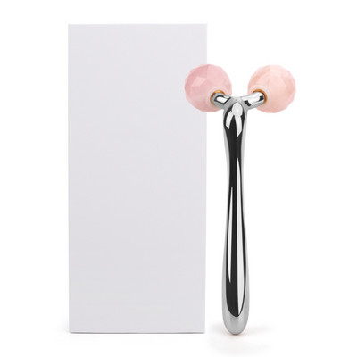 3D arcmasszázs henger Rózsakvarc Arcmasszírozó Arc lift vékony ráncok eltávolítása Jade henger az arc karcsúsító arcmasszázs eszközéhez