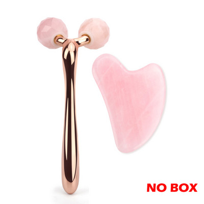 3D arcmasszázs henger Rózsakvarc Arcmasszírozó Arc lift vékony ráncok eltávolítása Jade henger az arc karcsúsító arcmasszázs eszközéhez