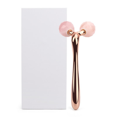 3D arcmasszázs henger Rózsakvarc Arcmasszírozó Arc lift vékony ráncok eltávolítása Jade henger az arc karcsúsító arcmasszázs eszközéhez