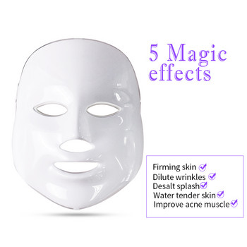 Photon Therapy Facial Care Mask 7 Color LED SPA Photon Facial Massage Beauty Mask Αφαίρεση ακμής από ρυτίδες Αναζωογόνηση δέρματος προσώπου