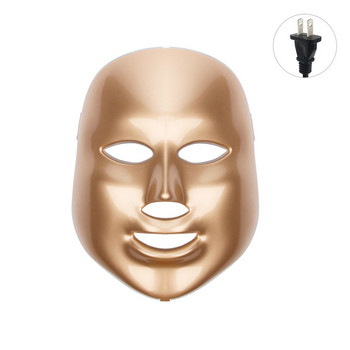 Светодиодна маска за лице Светлинна терапия 7 цветни фотонни светлини Поддръжка Подмладяване на кожата Дистанционно управление Начало за ЛИЦЕ Drop Доставка