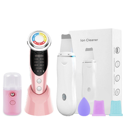 Ultrazvučni piling kože Uređaj za podizanje lica Vibraciona lopatica za lice Uklanjanje mitisera Terapija LED svjetlom Mezoterapija Masažer za lice