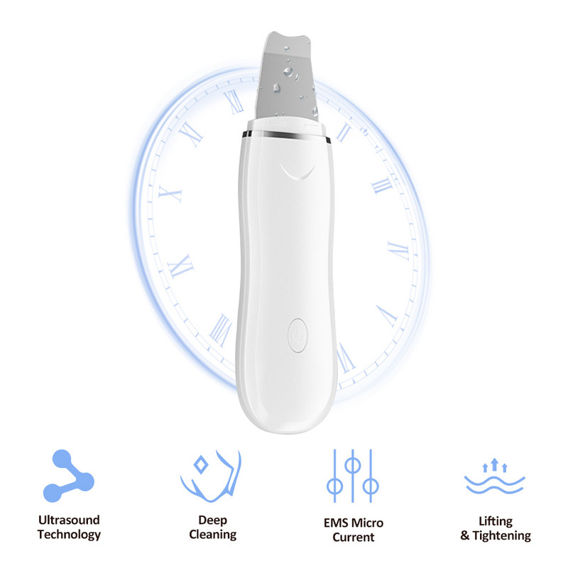 Ultrazvučni piling kože Uređaj za podizanje lica Vibraciona lopatica za lice Uklanjanje mitisera Terapija LED svjetlom Mezoterapija Masažer za lice