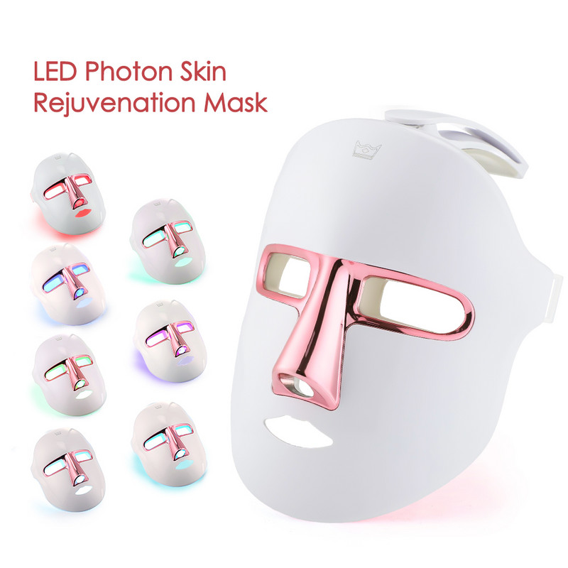 LED fotonska maska za lice u 7 boja Terapija crvenim svjetlom Spa Beauty Skin Rejuvenation Korejski proizvod za njegu kože Punjenje protiv bora protiv akni