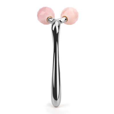 Új 3D-s arcmasszírozó Rózsakvarc Jáde Roller Rózsaszín Archenger Nature Stone Heathy Beauty Tools Bőrápoló eszközök nőknek