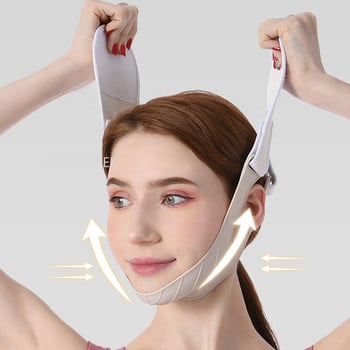 Силиконова превръзка за отслабване на лицето Жени Chin Cheek Lift Up Belt V Line Face Shaper Лицева каишка против бръчки Грижа за кожата Инструменти за красота