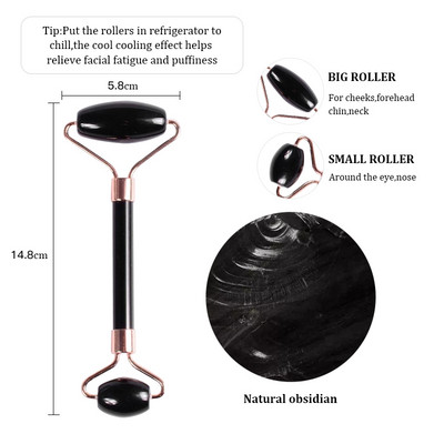 Masažer za mršavljenje lica Roller Quartz Jade Prirodni Roller masažer za masažu lica Alat za uklanjanje bora za podizanje kože lica