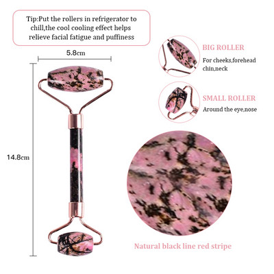 Masažer za mršavljenje lica Roller Quartz Jade Prirodni Roller masažer za masažu lica Alat za uklanjanje bora za podizanje kože lica