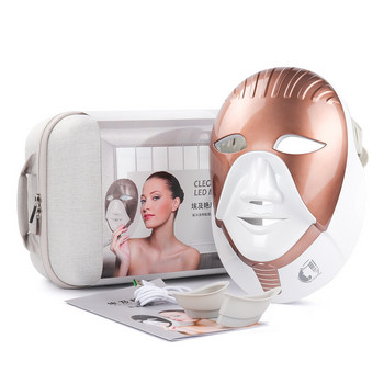 Επαναφορτιζόμενη μάσκα 7 χρωμάτων Led Skin Care Μάσκα προσώπου Photon Therapy Face Whitening Beauty Device Home Salon Spa Χρήση