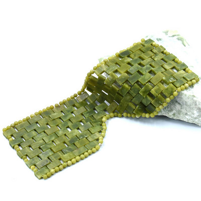 Natūralaus akmens nefrito akių kaukė Veido masažo volelis Guasha lenta šalto terapijos akių kaukė Guašo grandiklis veido masažuoklis Jade volelis