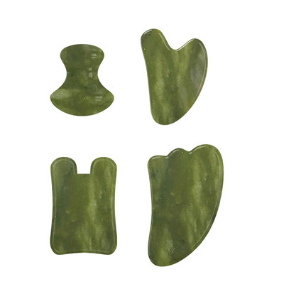 Natūralaus akmens nefrito akių kaukė Veido masažo volelis Guasha lenta šalto terapijos akių kaukė Guašo grandiklis veido masažuoklis Jade volelis