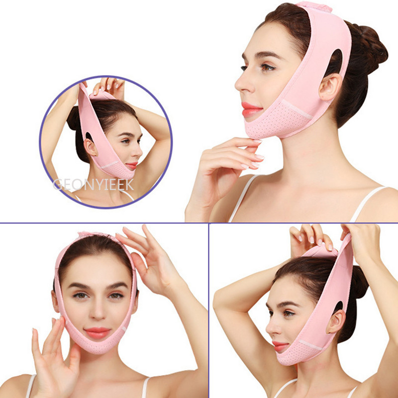 Traka za mršavljenje lica Reduce Podizanje duple brade V Naljepnice za lice Anti bandage za traku za lice Pojas Maska za podizanje Ovalna maska za lice