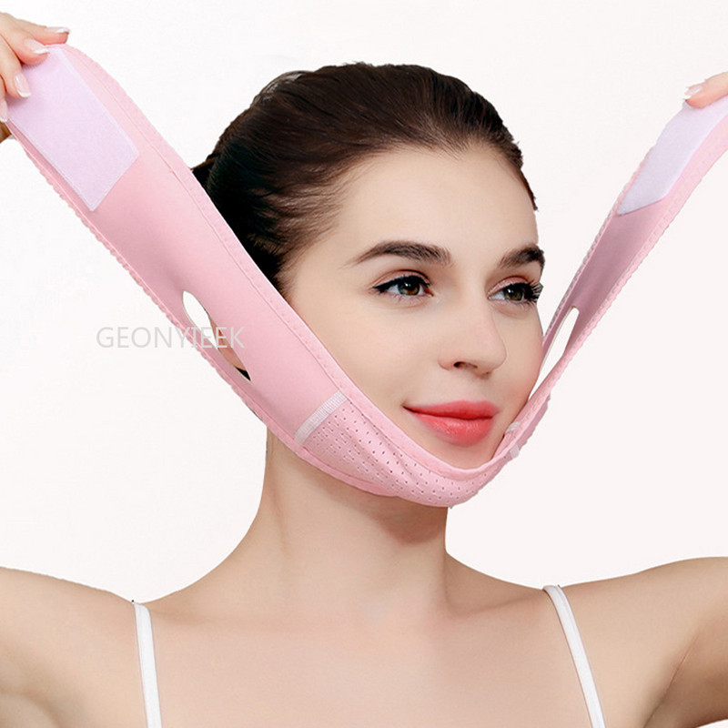 Traka za mršavljenje lica Reduce Podizanje duple brade V Naljepnice za lice Anti bandage za traku za lice Pojas Maska za podizanje Ovalna maska za lice