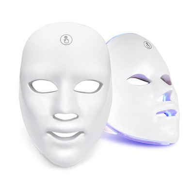 Anti Acne 7 Colors LED fényterápiás arcmaszk Foton ránctalanítás Bőrfiatalító és fehérítő arcbőrápoló eszközök