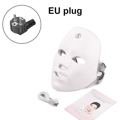 Anti Acne 7 Colors LED fényterápiás arcmaszk Foton ránctalanítás Bőrfiatalító és fehérítő arcbőrápoló eszközök