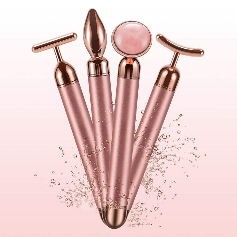 VIP LINK FOR Dropshipping Electric Jade Roller Energy Beauty Bar Vibráló Természetes Rózsakvarc Arc Lifting Öregedésgátló Masszírozó