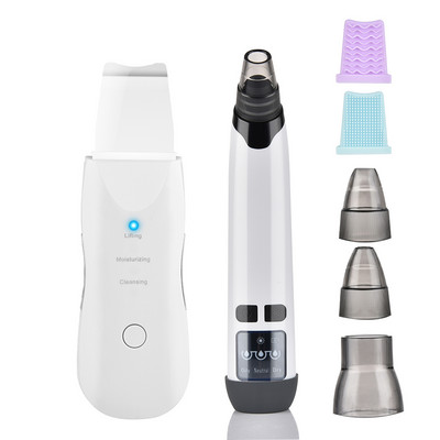 Ultrahangos bőrradír vibrációs arc spatula mitesszer eltávolító arcradír lapát Tiszta kavitációs peeling arc lifting
