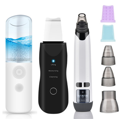 Ultrahangos bőrradír vibrációs arc spatula mitesszer eltávolító arcradír lapát Tiszta kavitációs peeling arc lifting