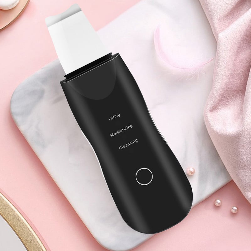 Ultrahangos bőrradír vibrációs arc spatula mitesszer eltávolító arcradír lapát Tiszta kavitációs peeling arc lifting