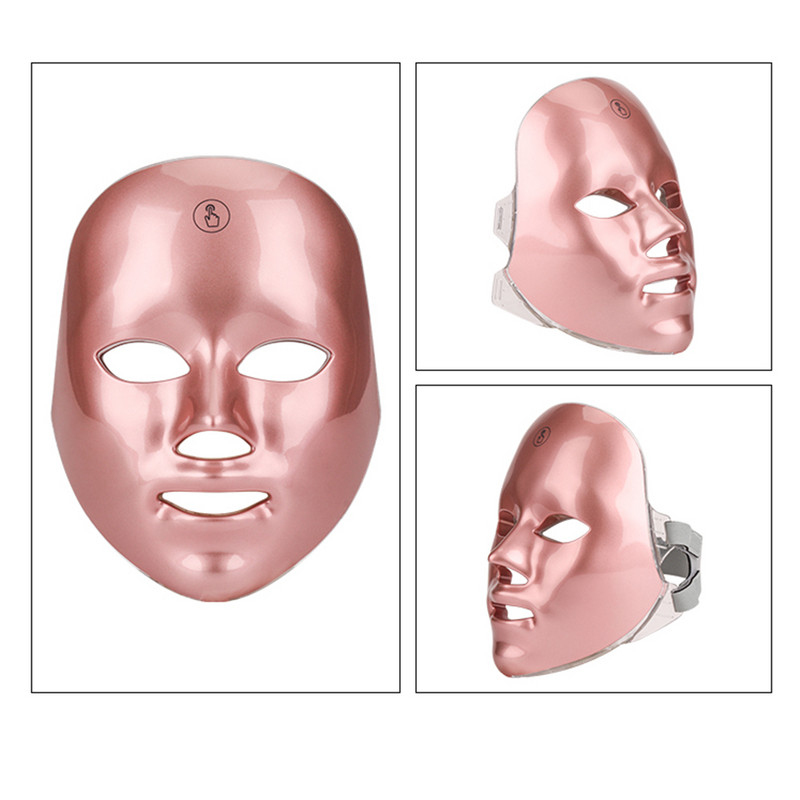 Mască facială LED în 7 culori Terapie cu fotoni Anti-Acnee Îndepărtarea ridurilor Întinerirea pielii Strânge Mașină de frumusețe Instrumente de îngrijire a pielii