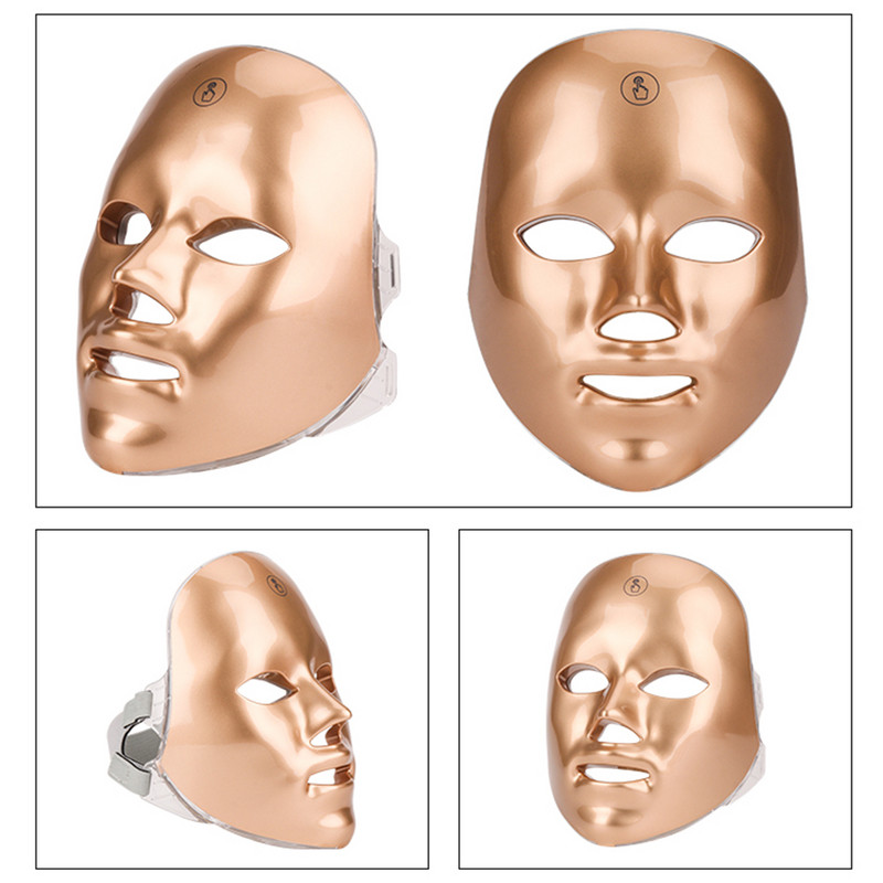 Mască facială LED în 7 culori Terapie cu fotoni Anti-Acnee Îndepărtarea ridurilor Întinerirea pielii Strânge Mașină de frumusețe Instrumente de îngrijire a pielii