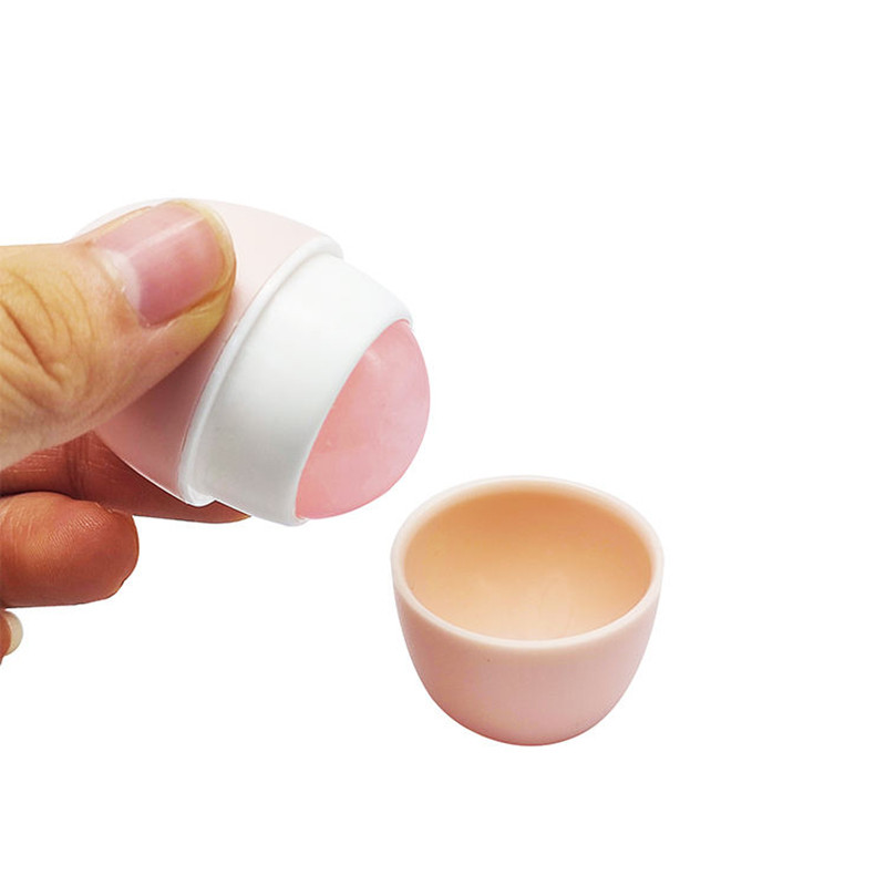 TCMHEALTH 2 kom Valjak za masažu lica Valjak od prirodnog žada Valjak za masažu s ledom od vulkanskog kamena Valjak za lice koji upija ulje Njega kože