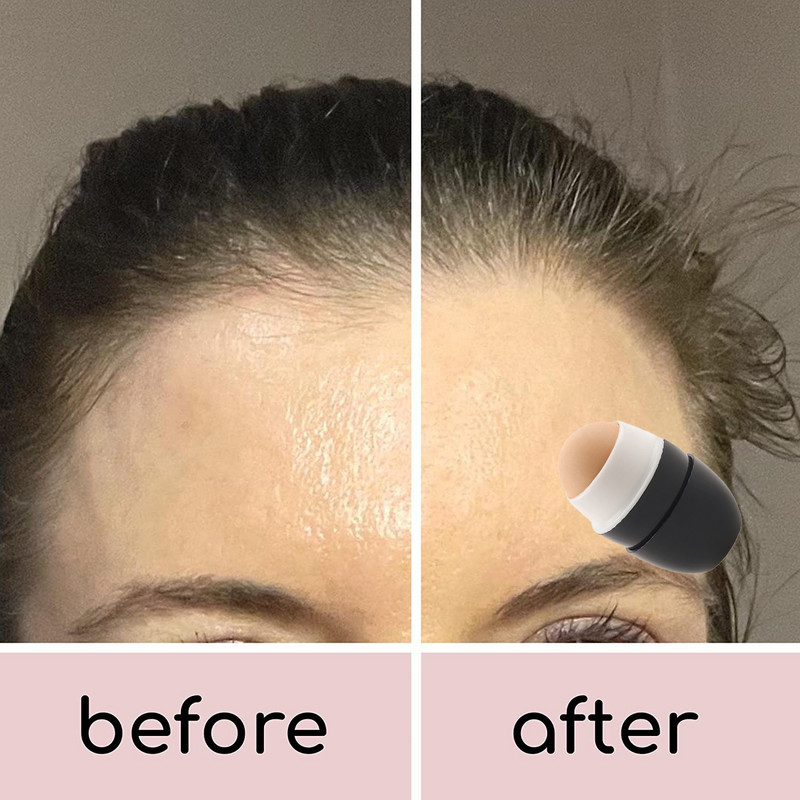 TCMHEALTH 2 kom Valjak za masažu lica Valjak od prirodnog žada Valjak za masažu s ledom od vulkanskog kamena Valjak za lice koji upija ulje Njega kože