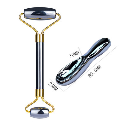 Arcmasszázs Jade görgős guasha készlet Természetes Terahertz Energy Stone Masszírozó Szem Arc Nyak Thin Lift Relax Karcsúsító eszközök