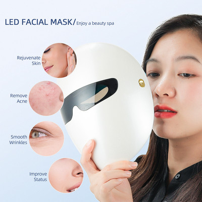 7 színű LED-es arcmaszk Face Beatuy SPA maszk vezeték nélküli foton terápiás bőrfiatalító, világosító ránctalanító őskezelés