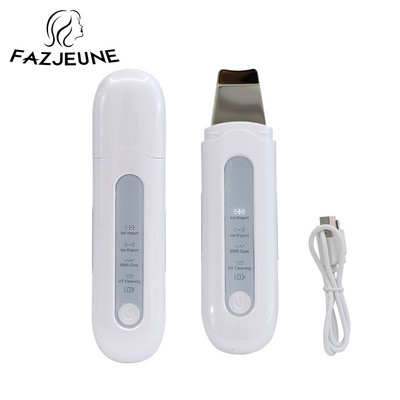 FAZJEUNE Skin Scrubber Încărcător USB Spatulă pentru piele Mașină de curățare profundă a feței Dispozitiv de îndepărtare a punctelor negre Dispozitiv de curățare a feței cu 4 moduri