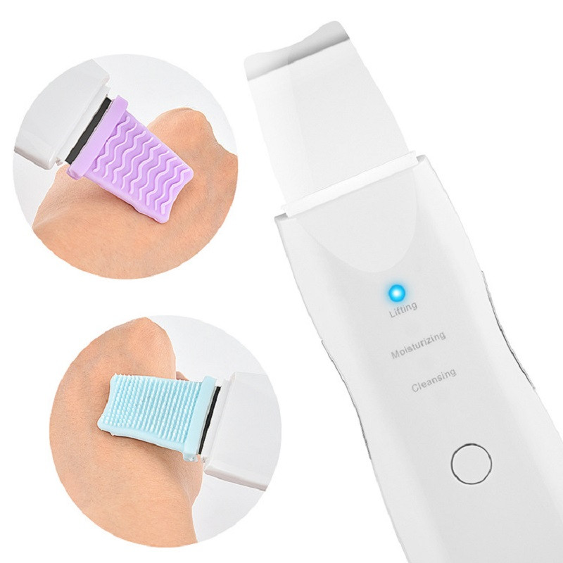 Skin scrubber vibrációs masszázs mély arctisztító spatula mitesszer eltávolító peeling lapát arc pórustisztító arc lifting eszköz