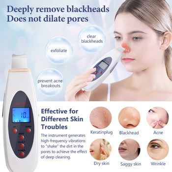 Ultrasonic Skin Scrubber Deep Face Cleaning Machine RemoveFacial Massager Ultrasound Peeling Clean Tone Lift LW006