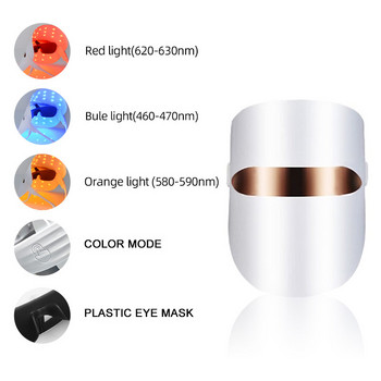 2022 Προϊόν με κορυφαίες πωλήσεις Beauty Light Therapy Mask Μάσκα 3 χρωμάτων Εγχειρίδιο Touch Anti-Aging Spa Essence Imported Photon Skin Women