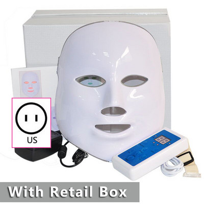 mașină de ridicare a măștilor faciale cu led 7 culori albastru roșu terapie cu lumină mască cu led terapie cu fotoni de frumusețe mască facială dispozitiv de întinerire a pielii